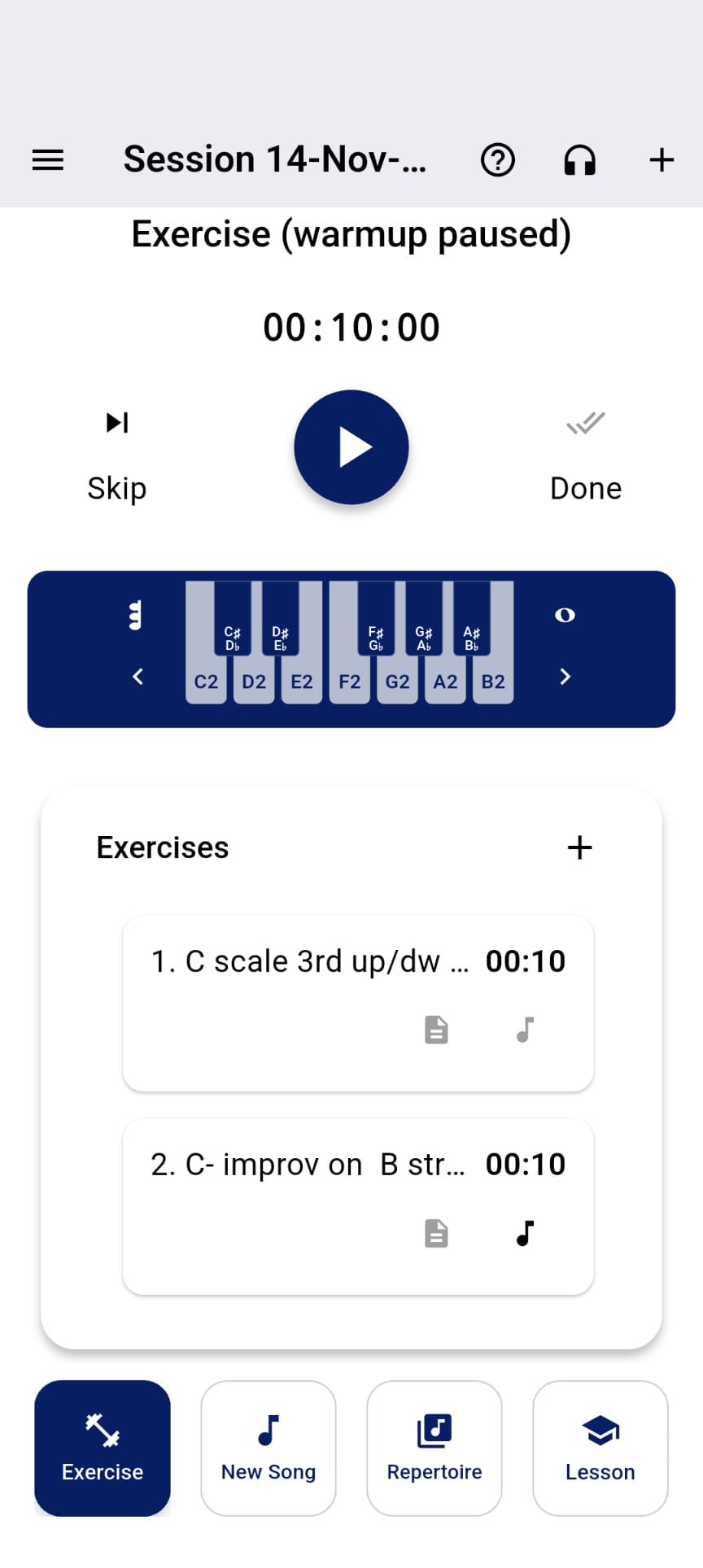 JazzX Pitch Tool - Note Mode